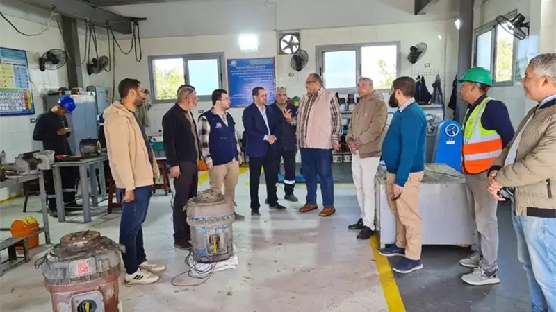 رئيس مياه سوهاج يتفقد أعمال الإحلال والتجديد بمحطة مياه نيدة السطحية بأخميم  