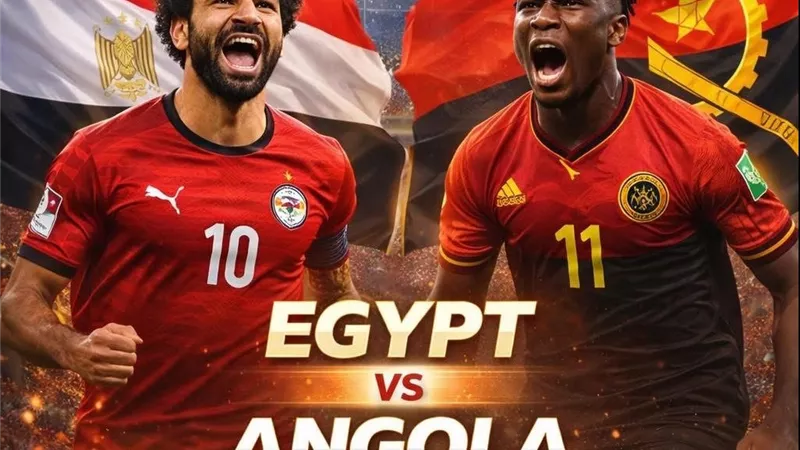 الشوط الثاني بث مباشر مصر وأنجولا بدون تقطيع في أمم أفريقيا