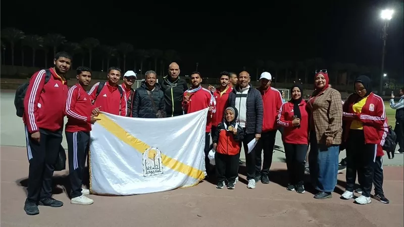 جامعة أسيوط تحصد 27 ميدالية لطلابها من ذوي الهمم بدوري الجامعات والمعاهد المصرية
