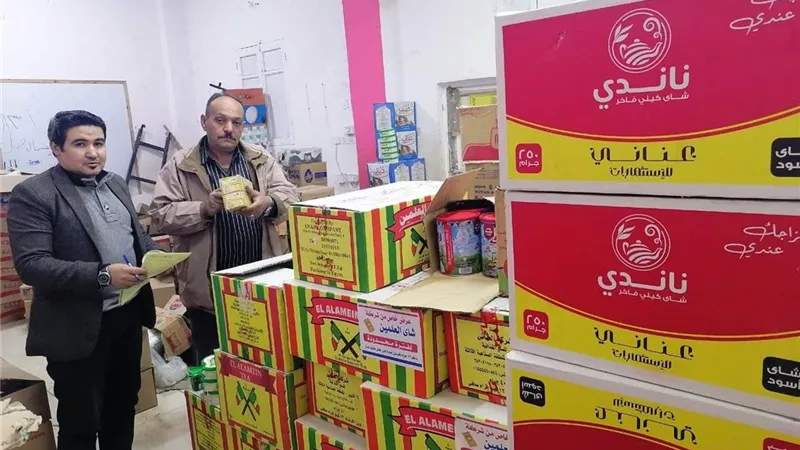 تحرير 2238 مخالفة تموينية وضبط كميات من سلع مجهولة المصدر بسوهاج