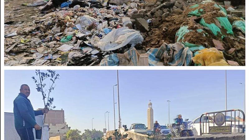 طريق الصرف فى أرض