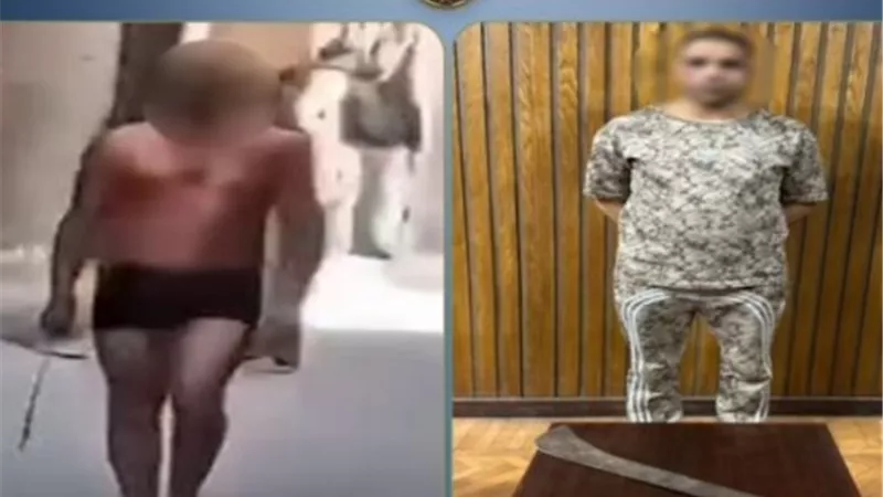 القبض على أحد الأشخاص بالإسكندرية عقب التجرد من ملابسه و التلويح بسلاح أبيض 