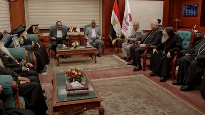 محافظ سوهاج يستقبل الأساقفة والمطارنة لتقديم التهنئة بتوليه مهام منصبه
