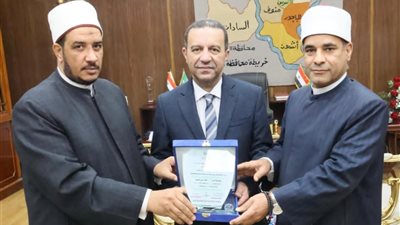 محافظ المنوفية يستقبل رئيس الإدارة المركزية لمنطقة المنوفية الأزهرية لتهنئته بمنصبه الجديد