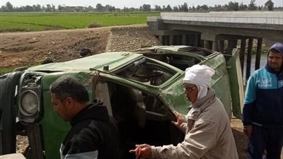 انقلاب سيارة على طريق الحوة ببيلا.. ونقل المصابين إلى مستشفى بيلا المركزي بكفر الشيخ