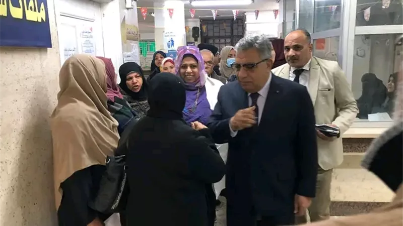 ‏محافظ الدقهلية في زيارة مفاجئة لعيادة التأمين الصحي بجديلة