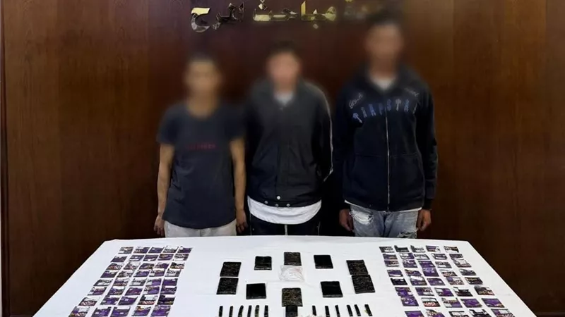ضبط 3 عناصر شديدة الخطورة بحوزتهم حشيش وآيس واستروكس في المرج