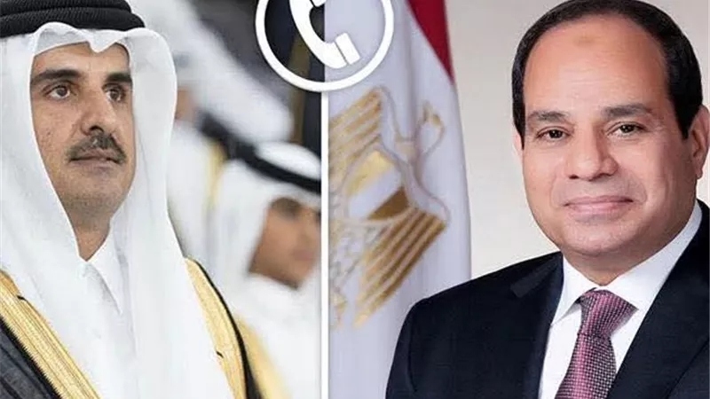 الرئيس السيسي يجرى اتصالًا هاتفيًا بأمير دولة قطر 