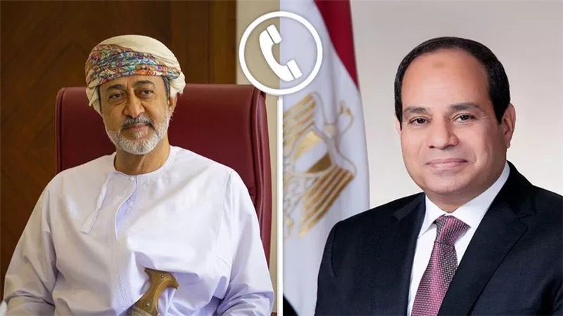 الرئيس السيسي يجرى اتصالًا هاتفيًا بسلطان عمان 