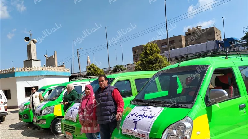 تدشين المرحلة الأولى لخطوط السرفيس الجديدة بمركز ومدينة قويسنا بالمنوفية