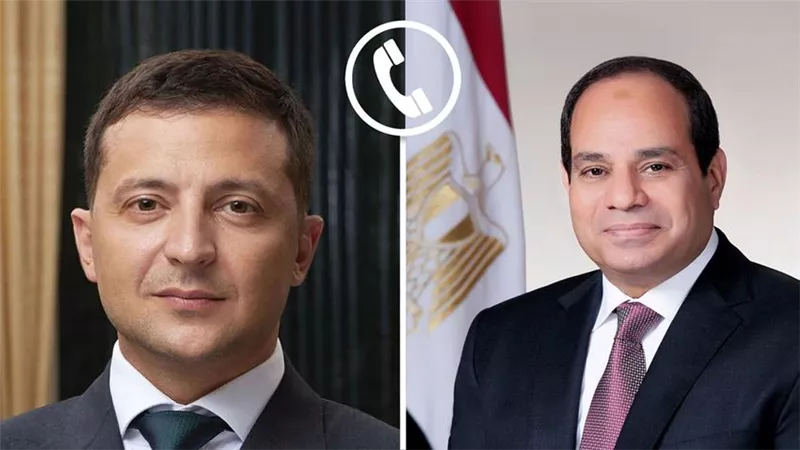 مباحثات هاتفية بين الرئيس السيسي وزيلينسكي حول القضايا ذات الاهتمام المشترك