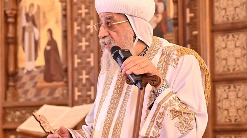 البابا تواضروس اثناء