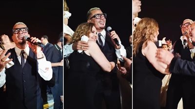 عمرو دياب يشعل زفاف ابنة محمد السعدي ويرقص مع يسرا.. فيديو