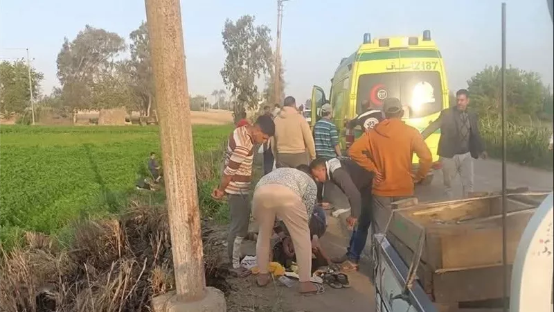 إصابة 5 أشخاص في حادث تصادم دراجتين ناريتين بكفر الشيخ