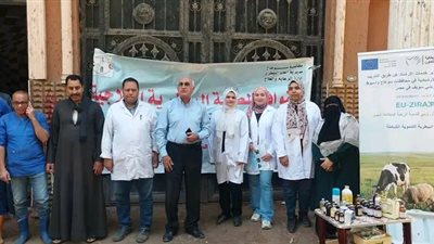 قافلة بيطرية مجانية لفحص وعلاج الحيوانات بقرية أولاد علي في سوهاج 