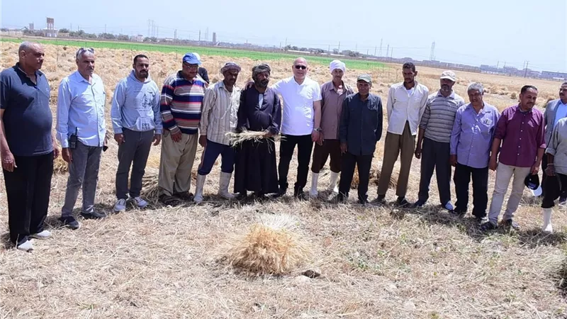 رئيس جامعة سوهاج يشارك في حصاد القمح بمزارع الجامعة.. ويؤكد زيادة الإنتاج