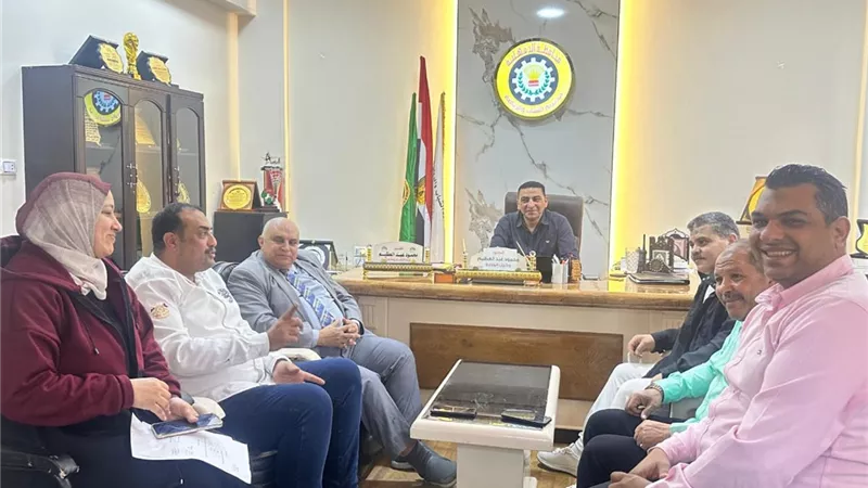 وكيل وزارة الشباب والرياضة بالدقهلية يستقبل وفد المنطقة لكرة القدم