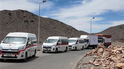 التضامن والهلال الأحمر ينظمان قافلة طبية شاملة لأهالي منطقة حميثرة بالبحر الأحمر
