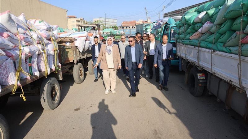 محافظ المنوفية أثناء
