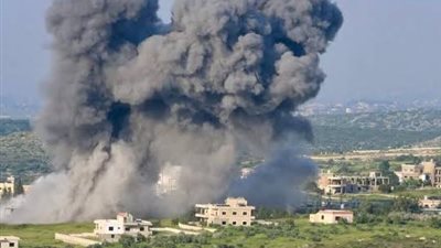 قصف متبادل بين الاحتلال وحزب الله استهداف 20 موقعًا بجنوب لبنان 