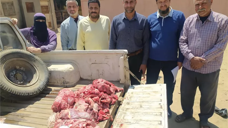ضبط مواد غذائية غير صالحة وإعدام 300 كيلو خلال حملة رقابية بأشمون