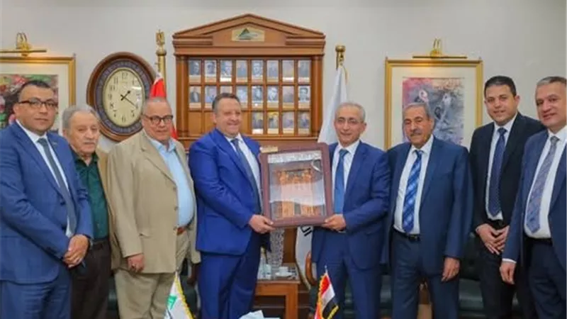نقيب المهندسين يبحث مع وفد النقابة الأردنية فرص تعزيز التعاون المشترك