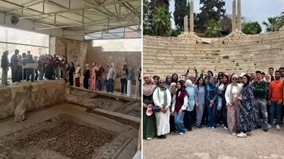 طلاب آثار عين شمس في جولة ميدانية لاكتشاف آثار الإسكندرية اليونانية