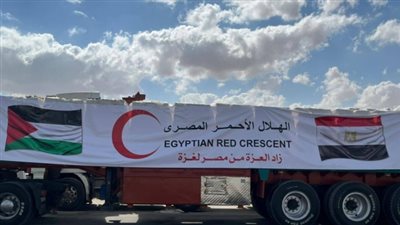 الهلال الأحمر المصري: قافلة «زاد العزة 202» تدخل غزة بمساعدات إنسانية وإغاثية 