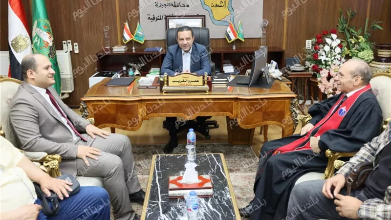 محافظ المنوفية يستقبل وفد الكنيسة الإنجيلية للتهنئة بعيد الأضحى