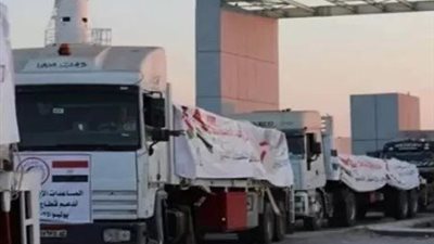 مصر تواصل تعزيز جهودها بقافلة جديدة تحمل مساعدات طبية وإغاثية لغزة
