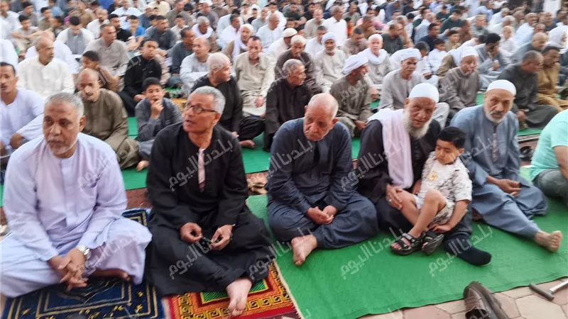 توافد الآلاف على الساحات والمساجد الكبرى لأداء صلاة عيد الأضحى بالمنوفية