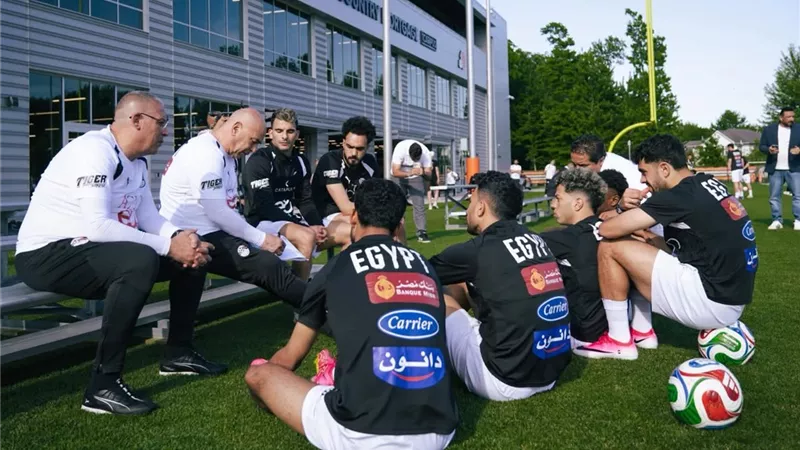 تمرين مليان أحدث..  الصفحة الرسمية لمنتخب مصر تنشر تدريباته المنتخب 