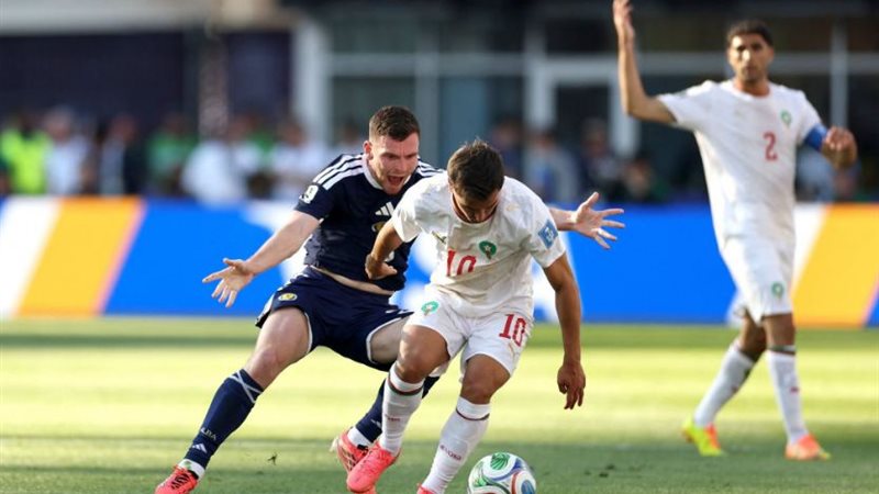 من مباراة المغرب