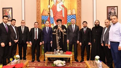 البابا تواضروس الثاني يستقبل وزير الأوقاف والشؤون الدينية بإقليم كردستان في القاهرة