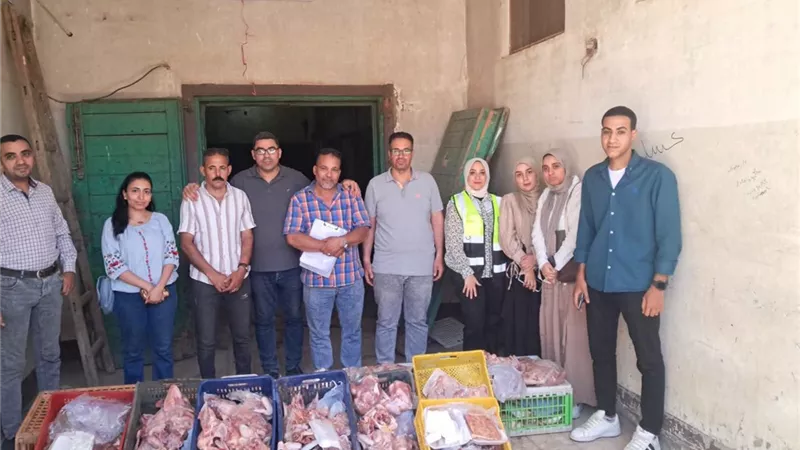 ضبط 120 كيلو لحوم ودواجن فاسدة خلال حملة مكبرة بسوهاج