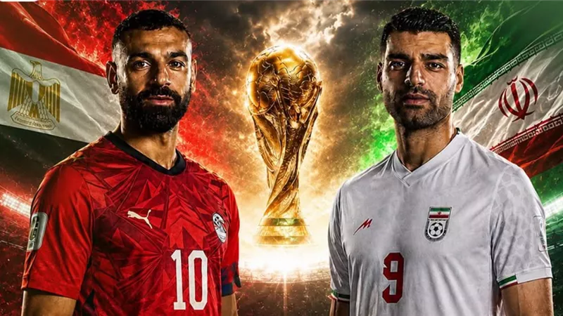 رابط مباشر لمباراة مصر وإيران (0-0) في كأس العالم