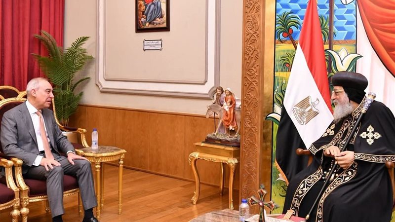 البابا تواضروس أثناء