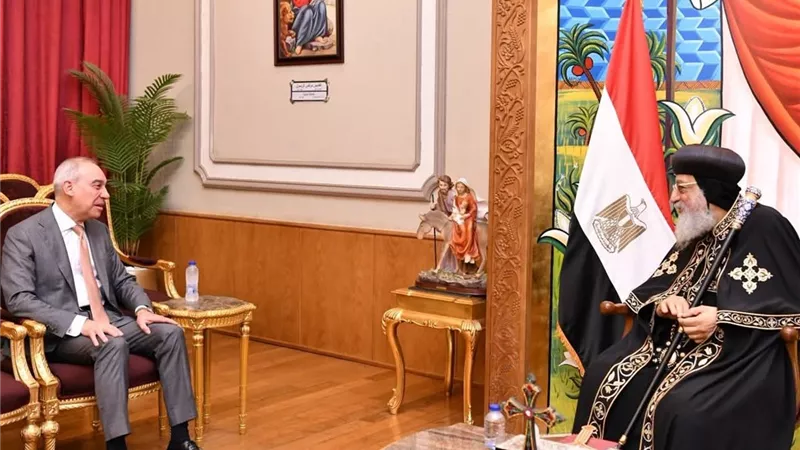 البابا تواضروس يبحث مع رئيس الاستعلامات إبراز التراث القبطي ومسار العائلة المقدسة