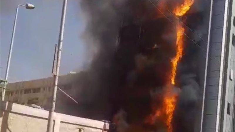 حريق بمستشفى أسوان