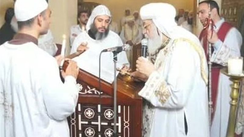 قداسة البابا أثناء