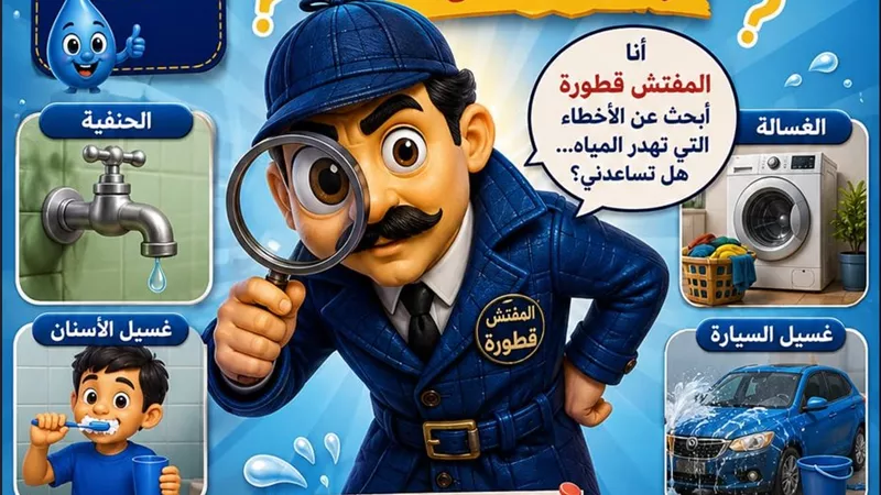 «المفتش قطورة».. شخصية كرتونية جديدة من مياه سوهاج لتوعية الأطفال بترشيد استهلاك المياه