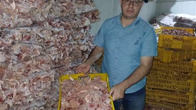ضبط 28 طن دواجن فاسدة.. و36 ألف زجاجة مشروبات طاقة مجهولة المصدر بالجيزة
