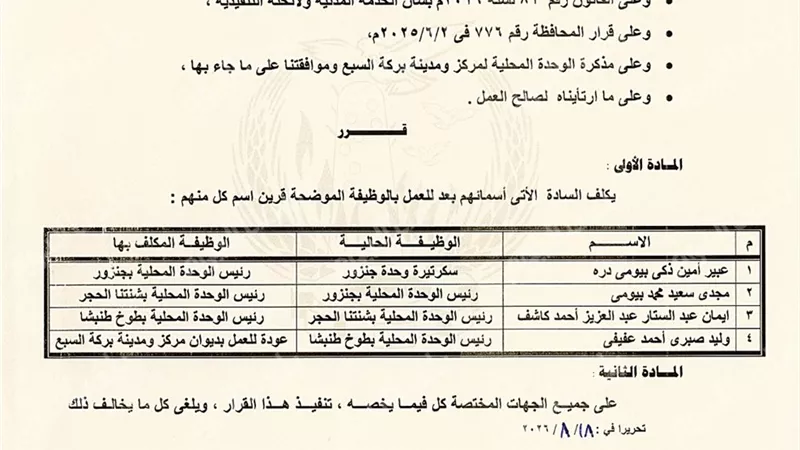 تداول مستند رسمي بعد تعديل مضمونه يثير الجدل في المنوفية.. ومصدر يكشف الحقيقة