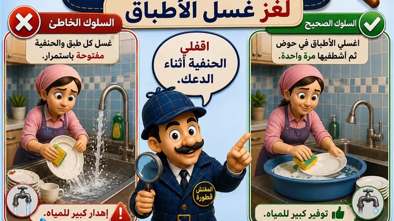 «المفتش قطورة» يفتح ملف هدر المياه أثناء غسل الأطباق.. خطوات لتقليل الاستهلاك