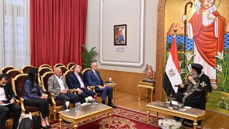  البابا تواضروس الثاني يستقبل وزير السياحة الأردني