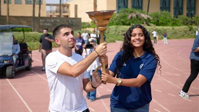 الجامعة الأمريكية تحتفل بوصول شُعلة الدورة الثانية عشرة للألعاب الإفريقية للجامعات 