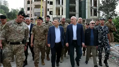 الرئيس اللبناني يزور النبطية بعد تفجير إسرائيل تلة علي الطاهر