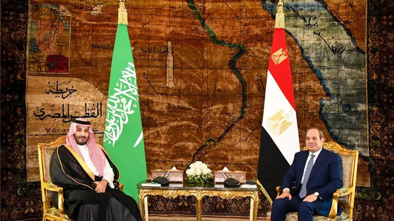 السيسي ومحمد بن سلمان يؤكدان ضرورة ضمان حرية وأمن الملاحة في هرمز وباب المندب
