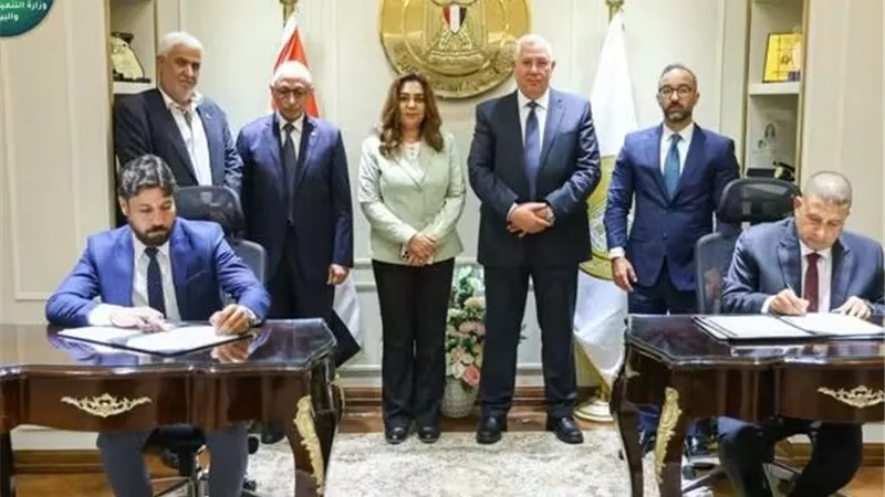 توقيع عقدي إدارة منظومة المخلفات بمدينة العريش ودعم جهود التنمية بشمال سيناء